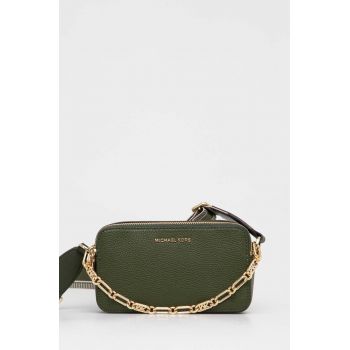 MICHAEL Michael Kors poseta de piele culoarea verde