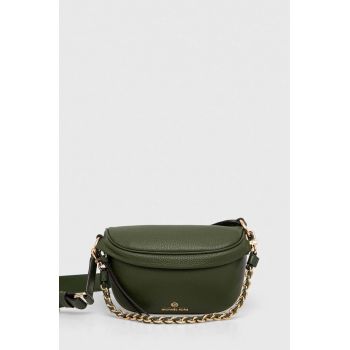 MICHAEL Michael Kors poseta de piele culoarea verde