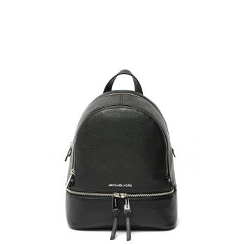 Rucsac de piele cu aplicatie logo Rhea