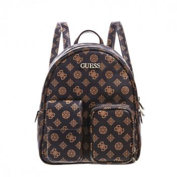 Rucsac Guess de piele ecologica Utility Vibe, Maro inchis/Maro camel (Pentru: Femei) de firma originala