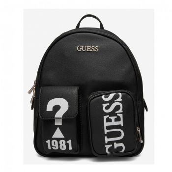 Rucsac Guess pentru femei din piele ecologica cu logo Utility Vibe (Pentru: Femei, CULOARE: Negru)