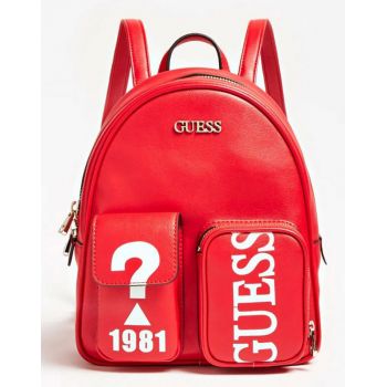 Rucsac Guess pentru femei din piele ecologica cu logo Utility Vibe (Pentru: Femei, CULOARE: Rosu) ieftina