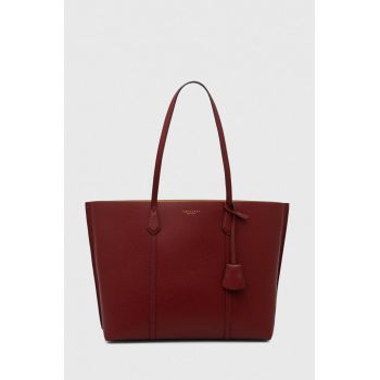 Tory Burch poseta de piele culoarea bordo