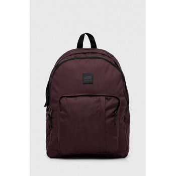 Vans rucsac culoarea bordo, mare, neted ieftin