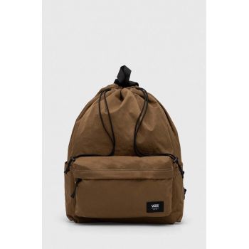 Vans rucsac culoarea maro, mare, neted ieftin