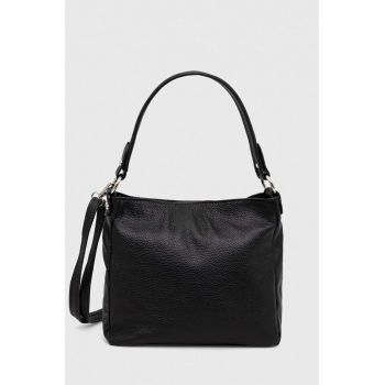 Answear Lab poseta de piele culoarea negru