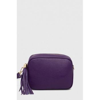 Answear Lab poseta de piele culoarea violet