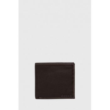 Barbour portofel de piele barbati, culoarea maro