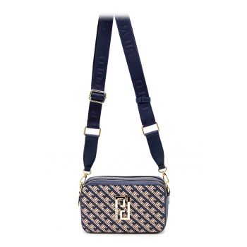 Geanta crossbody cu model monograma