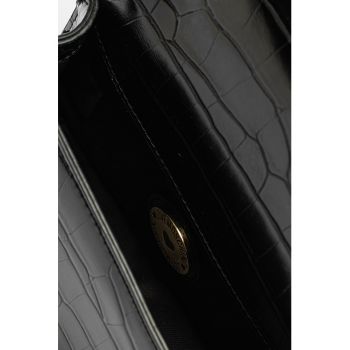 Geanta crossbody cu model piele de crocodil