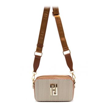 Geanta crossbody cu model tesut