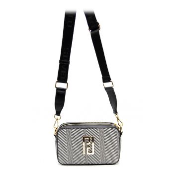 Geanta crossbody cu model tesut