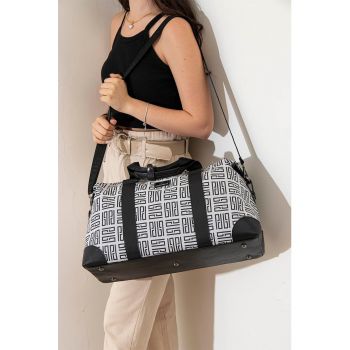 Geanta duffle cu model monograma