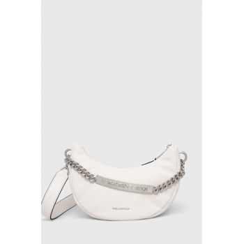Karl Lagerfeld poseta de piele culoarea alb