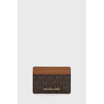 MICHAEL Michael Kors carcasa cardului femei, culoarea maro