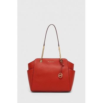 MICHAEL Michael Kors poseta de piele culoarea bordo