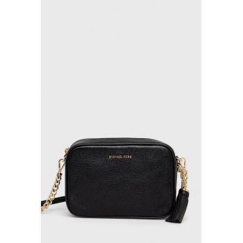 MICHAEL Michael Kors poseta de piele culoarea negru