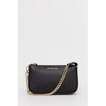 MICHAEL Michael Kors poseta de piele culoarea negru