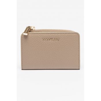 Portofel de piele cu aspect texturat Metallic Soft