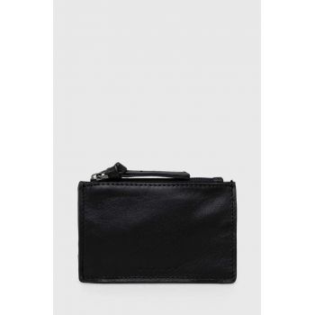 Sisley portofel de piele femei, culoarea negru