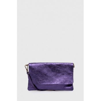 Answear Lab poseta piele culoarea violet