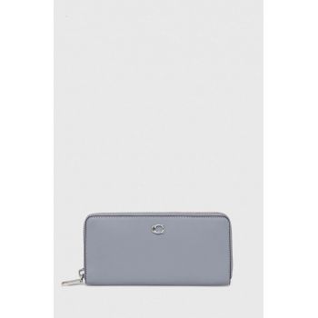 Coach portofel de piele femei, culoarea maro
