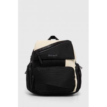 Desigual rucsac femei, culoarea negru, mare, modelator