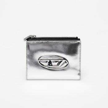 Diesel Bi-Fold Zip Wallet Silver