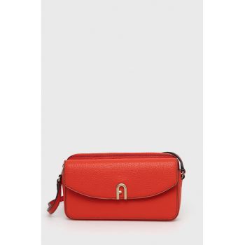 Furla poseta de piele culoarea rosu