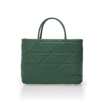 Geanta tote de piele cu aspect matlasat