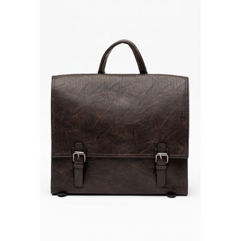 Rucsac de piele ecologica cu aspect patinat