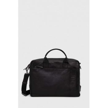 Strellson geanta pentru laptop din piele culoarea negru