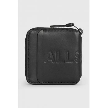 AllSaints portofel de piele MV504Z CLYMER WALLET barbati, culoarea negru
