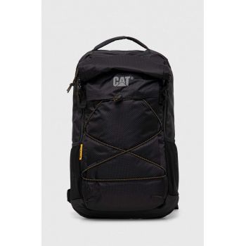 Caterpillar rucsac culoarea negru, mare, cu imprimeu