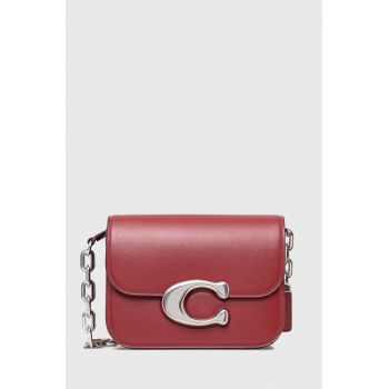 Coach poseta de piele culoarea bordo