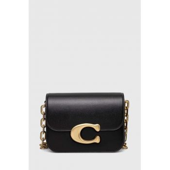 Coach poseta de piele culoarea negru