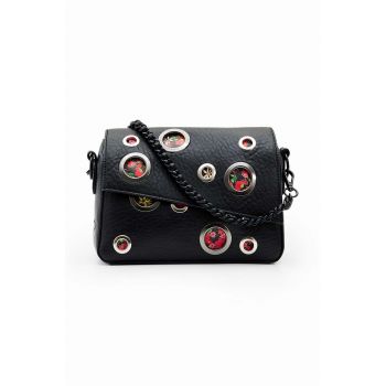Desigual poseta 23WAXP11 ACCESSORIES PU HAND BAG culoarea negru