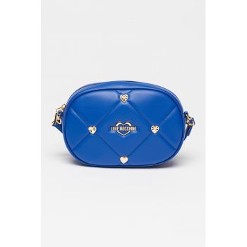 Geanta crossbody de piele ecologica cu aspect matlasat