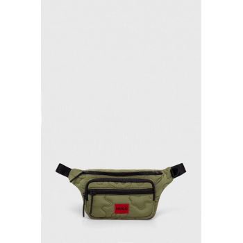 HUGO borseta culoarea verde
