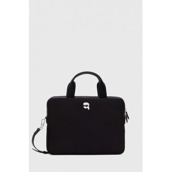 Karl Lagerfeld geanta laptop culoarea negru