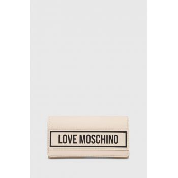 Love Moschino portofel femei, culoarea bej