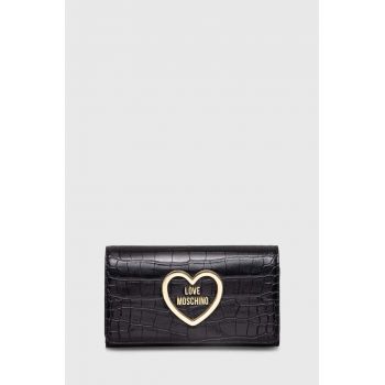 Love Moschino portofel femei, culoarea negru