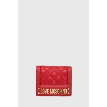 Love Moschino portofel femei, culoarea rosu