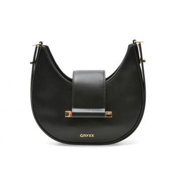 Poseta plic GRYXX neagra, 125, din piele ecologica