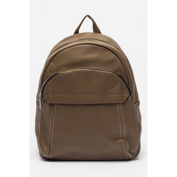 Rucsac din piele ecologica cu buzunare frontale
