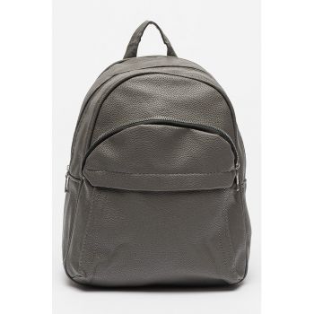 Rucsac din piele ecologica cu buzunare frontale