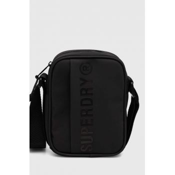 Superdry borseta culoarea negru