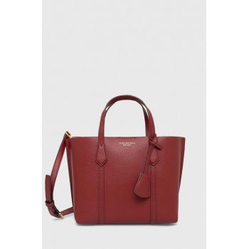 Tory Burch poseta de piele culoarea bordo