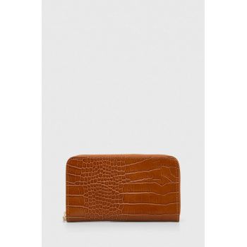 Answear Lab portofel de piele femei, culoarea maro
