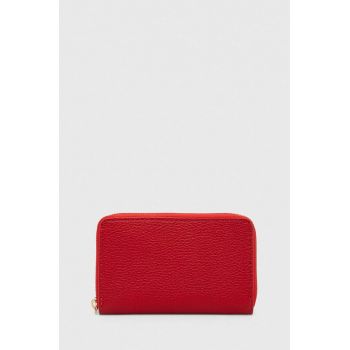 Answear Lab portofel de piele femei, culoarea rosu